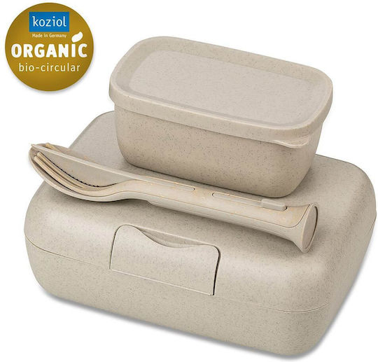 Koziol Plastik Kinder Lunchset Beige 19 x 13.5 x 7cm