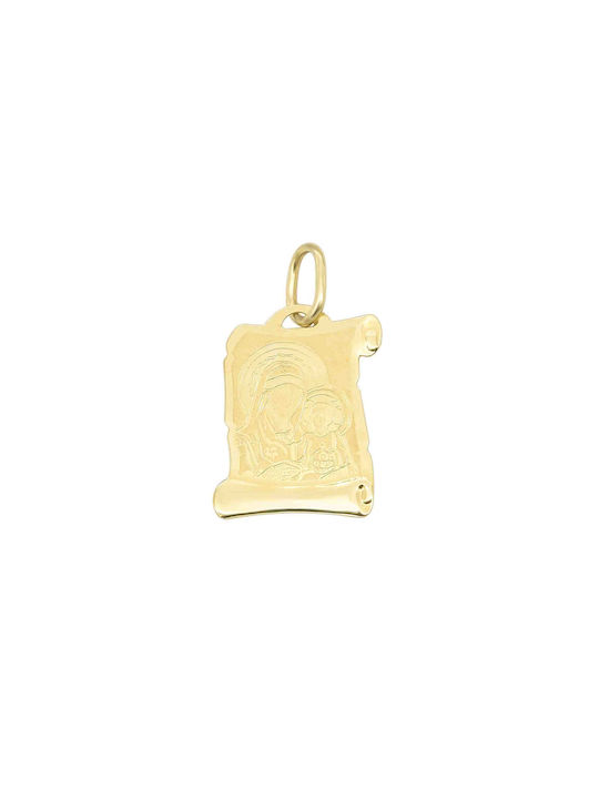 Pendant Kids Talisman with Virgin Mary from Gold 9K ΦΥ303-0