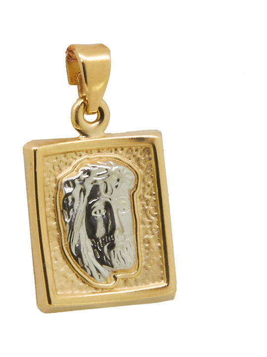 Anhänger Kinder Amulett mit Jesus Christus aus Gold 14K ΠΦ0357