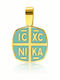 Chrilia Pendant Kids Talisman Konstantinato made of Gold 9K ME2261