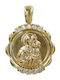 Roloi Kaliamanis Pendant Kids Talisman with the Virgin Mary made of Gold 14K PM1218