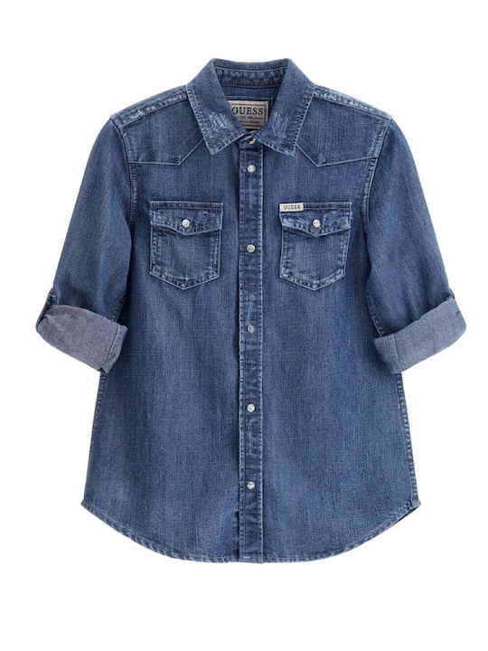 Guess Kids Denim Shirt Blue