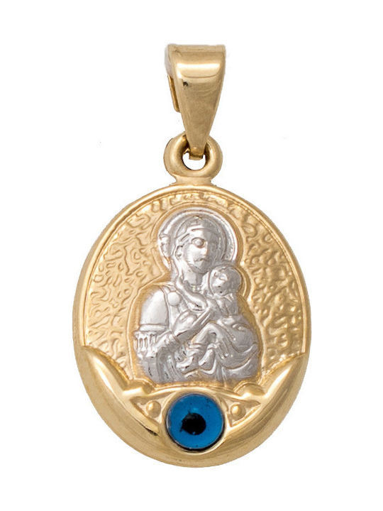 Pendant Kids Talisman Double Sided Constantine from Gold 14K PN395VR