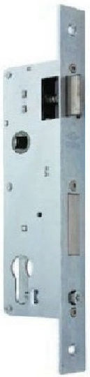 Cisa Recessed Lock Front door with Cylinder and Center 35mm Silver