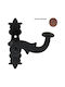 Zogometal Window Handle on Plate 143 Dirty Rust 119mm (Hole Centers 43mm) 143