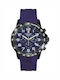 Swiss Alpine Military by Grovana Men's Watch Chronograph Battery with Blue Rubber Strap