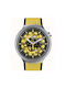 Swatch Watch Battery with Yellow Rubber Strap