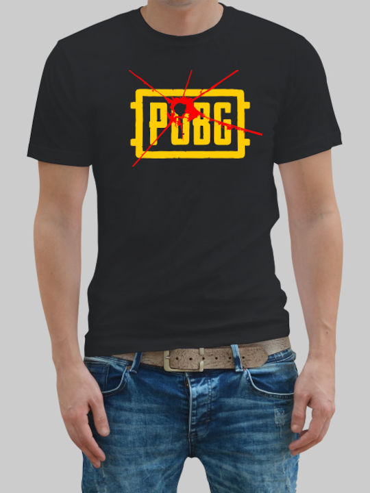 T-shirt Pubg σε Μαύρο χρώμα