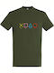 Eat Sleap Play Repeat T-shirt Khaki Baumwolle