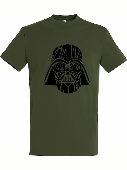 Lord Dark Side Darth Vader Star T-shirt Star Wars Khaki Cotton