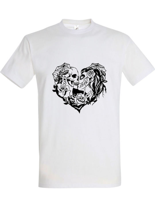 Skull T-shirt White Cotton