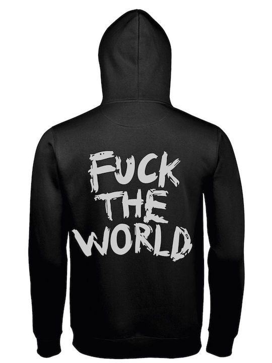 Fuck World Hoodie Black