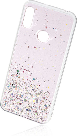 Naxius Glitter Back Cover Σιλικόνης Ροζ (Honor 8A)