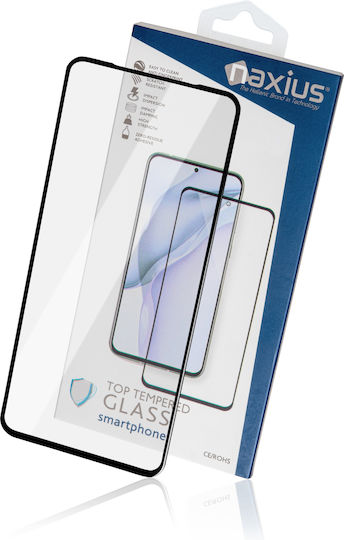 Naxius Top Full Face Tempered Glass Μαύρο (Moto G42)