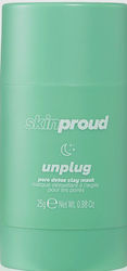 Skin Proud Unplug Μάσκα Προσώπου για Απολέπιση / Καθαρισμό με Άργιλο 35gr