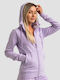 66108 Women's Sweatshirt Jacket Hooded Purple