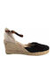 Women's Leather Platform Espadrilles Blue