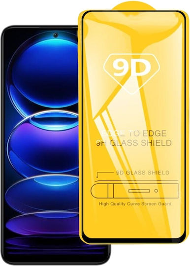 5G Пълно лепило Закалено стъкло за цялото лице Черен (Redmi Note 12 5G / Poco X5)