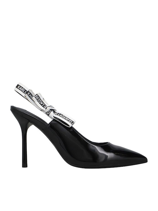 Karl Lagerfeld Black Heels with Strap