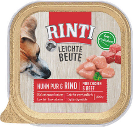 Rinti Leichte Beute Wet Food Dogs in Cans with Chicken and Calf 300gr