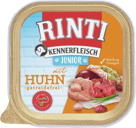 Rinti Kennerfleisch Wet Food for Puppies in Trays with Chicken Grain-Free 300gr