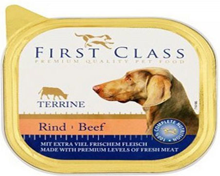 First Class Wet Food Dogs in Trays with Calf 18x300gr