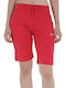 Damen Sportliche Bermuda Rot