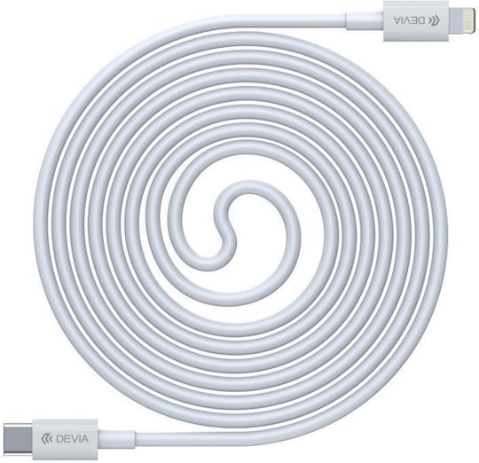 Devia EC146 USB-C zu Lightning Kabel 27W Weiß 2m (378805)