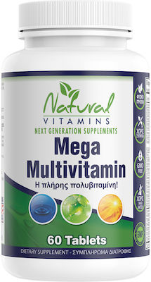 Natural Vitamins Mega Multivitamin Βιταμίνη 60 ταμπλέτες