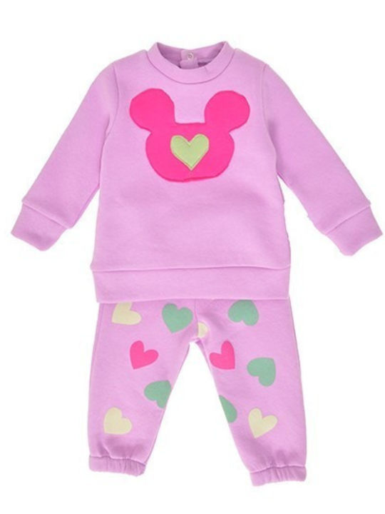 All Stars Kids Sweatpants Set Pink 2pcs