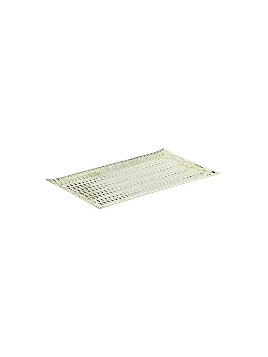 Inart Διακοσμητική Πιατέλα Μεταλλική Χρυσή 38x22x2εκ.