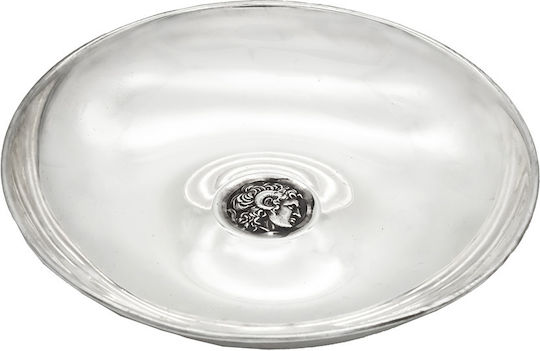 Savvas Design Dekorative Platte Rund Silber Silber 1Stück 10x10cm