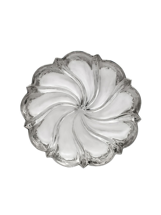 Savvas Design Dekorative Platte Silber Silber 1Stück 28x28x4.5cm