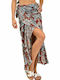 Potre Maxi Envelope Skirt Floral in Brown color