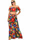 Σετ με Maxi Φούστα Floral Μαύρο