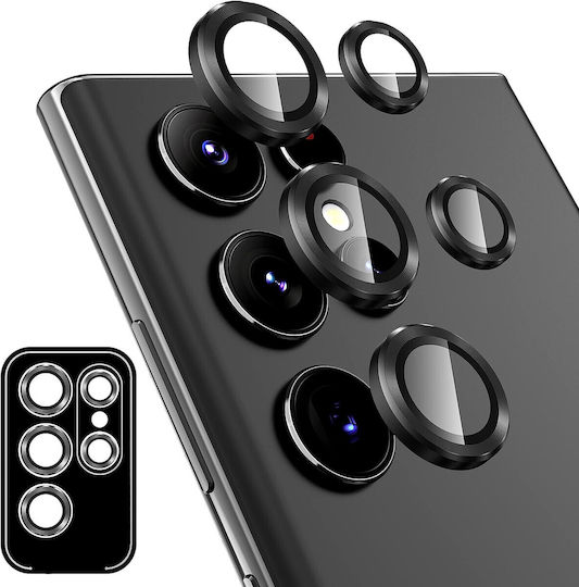 Frame Протектор за камера Закалено стъкло Black за Galaxy S22 Ultra 5G