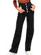 Women's Jean Trousers in Straight Line Black