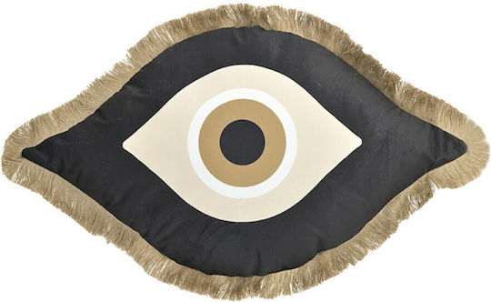Inart Black Pillow 48x48 cm Inart Black Pillow 48x48 cm