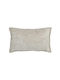 Inart Sofa Cushion in Gray Velvet 30x50cm