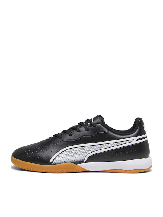 PUMA King Match Ποδοσφαιρικά Παπούτσια Σάλας IT Μαύρα