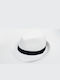 Kids' Hat Fedora Straw White