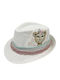 LiebeQueen Kids' Hat Fedora Straw Children's Lioness White