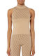 Guess Women's Summer Blouse Sleeveless Beige