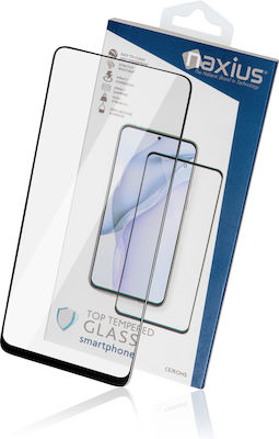 Naxius Top Tempered Glass Μαύρο (Real Me 8, 8 Pro)