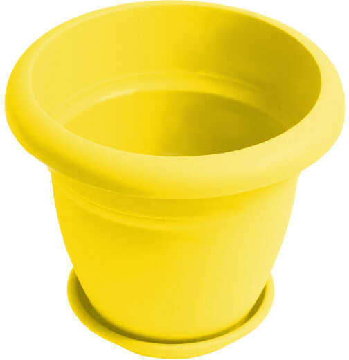Micplast Γλάστρα Πλαστική Κίτρινη 39x39x32εκ.