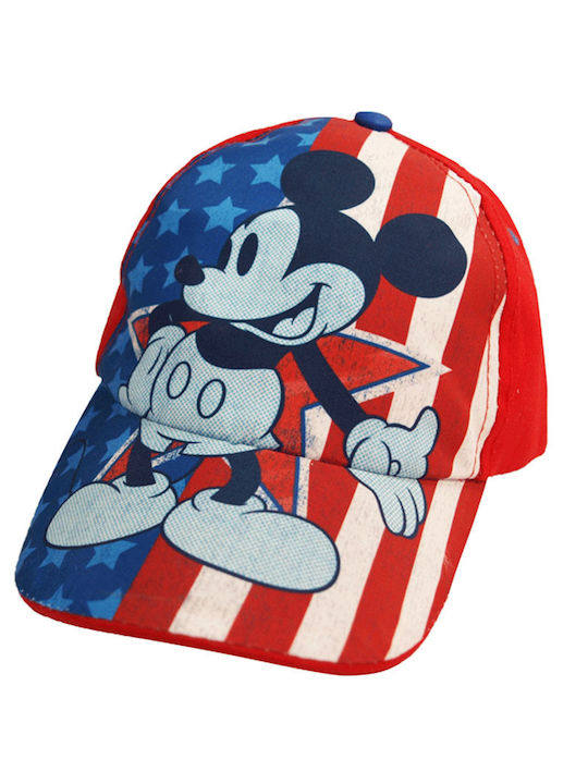 Mickey Mouse Clubhouse Παιδικό Καπέλο Jockey Υφασμάτινο Κόκκινο