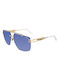 Cazal Men's Sunglasses with Gold Metal Frame and Blue Lens 9107 003