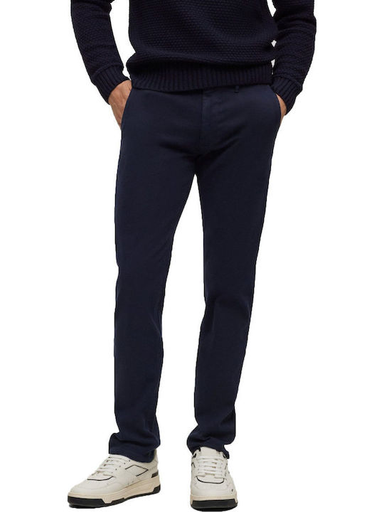 Trousers Chino Elastic in Slim Fit Navy Blue