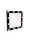 GloboStar Като Огледало за Стена с Черен Дърво Рамка & LED Осветление 80x80см 1бр