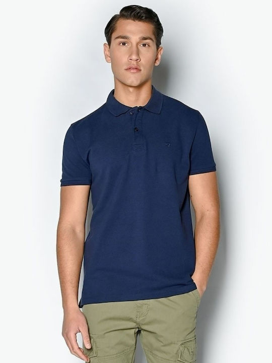 Brokers Jeans Polo Μπλούζα Κοντομάνικη Navy Μπλε